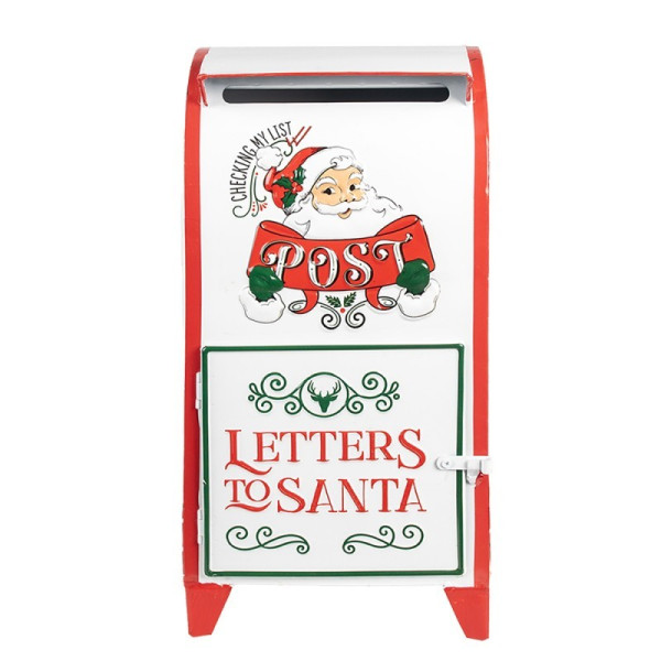 Skrzynka na listy świąteczna Letters to Santa 20x20x41 cm