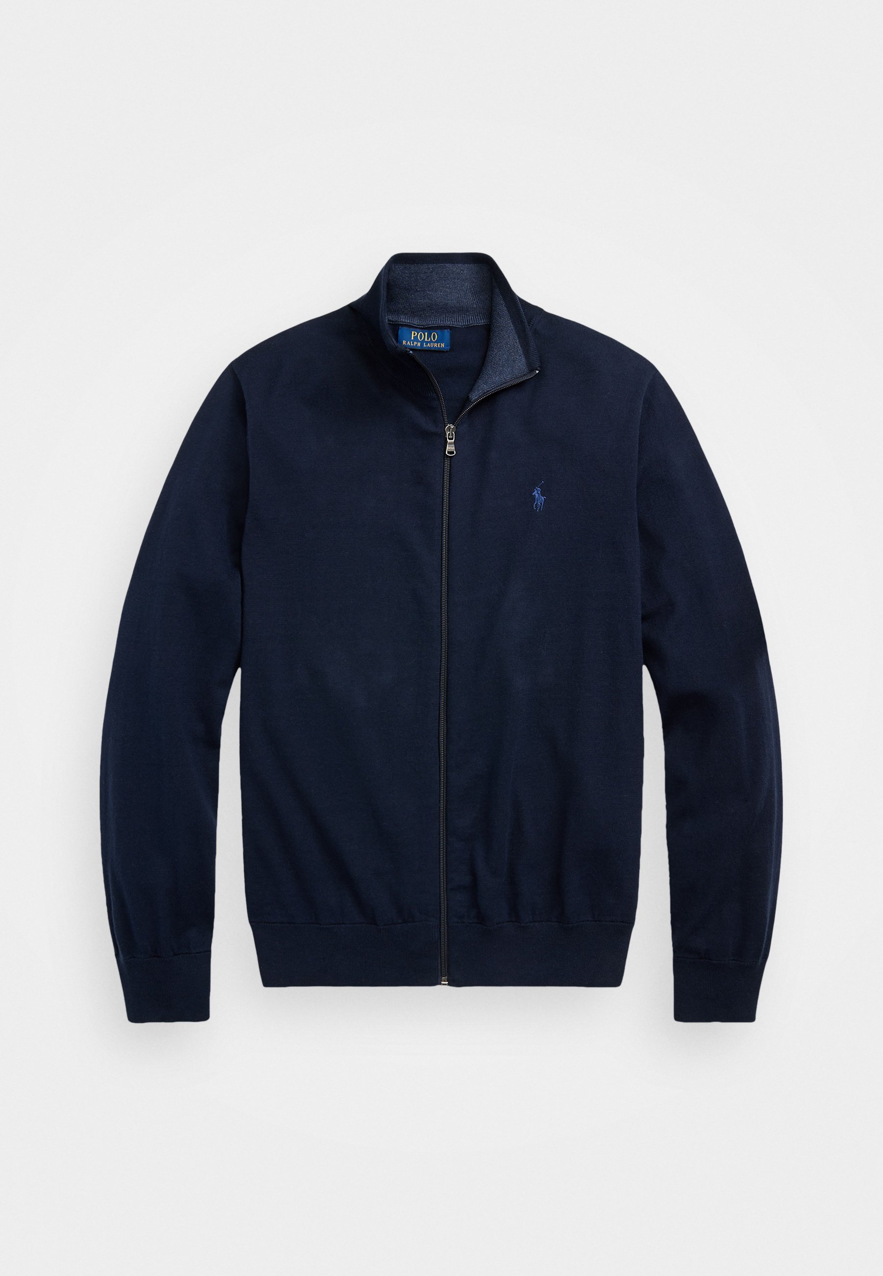 Polo Ralph Lauren katoenen trui met volledige ritssluiting - vest - donkerblauw/winterblauw