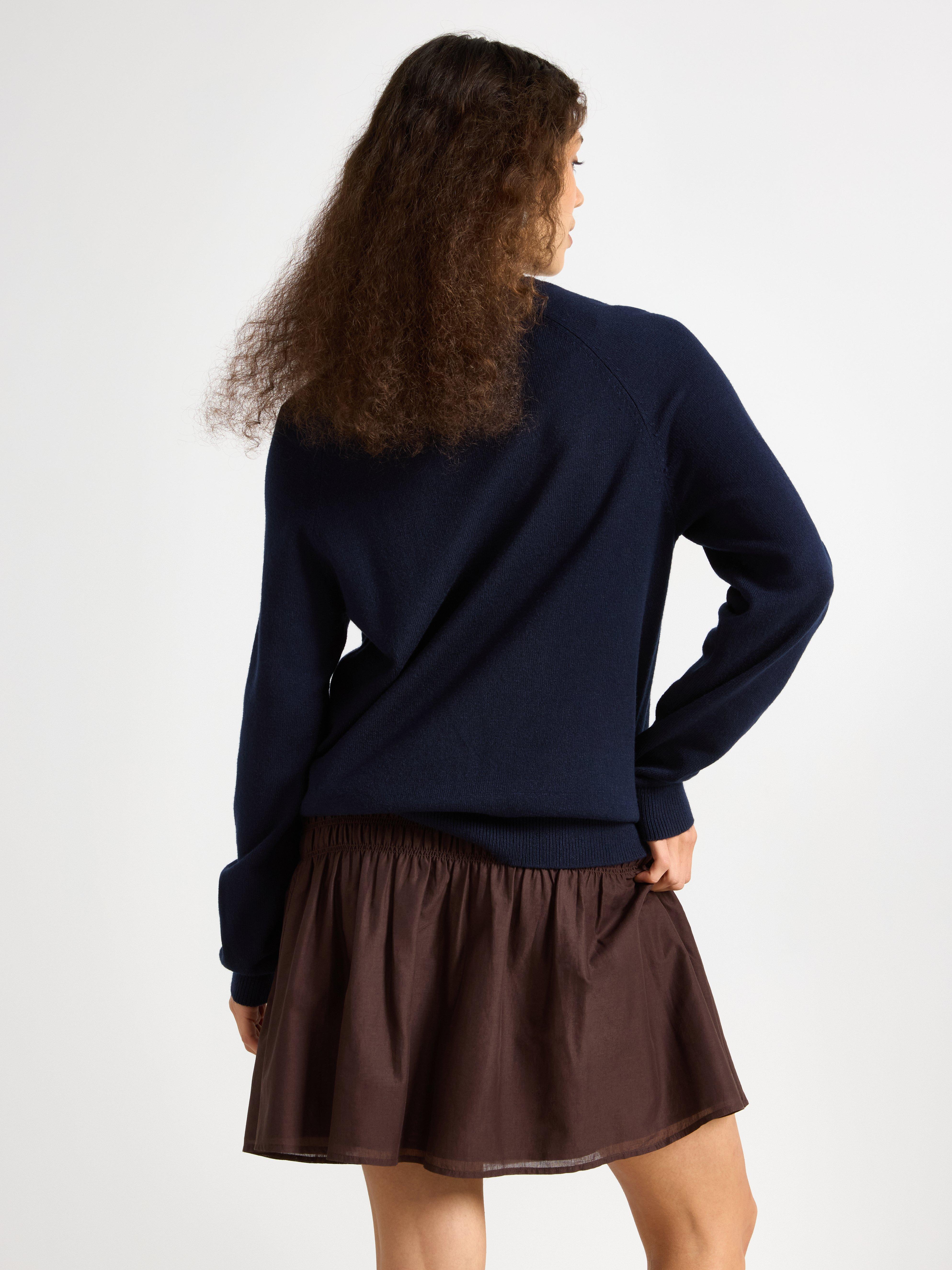 Finstickad tröja Dark Blue
