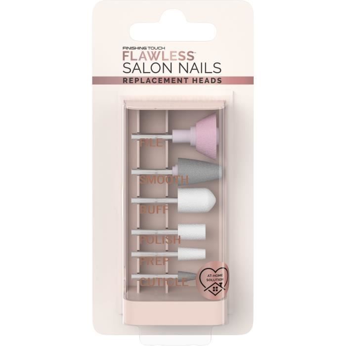 Accessori per manicure e pedicure - FINITURA IMPECCABILE - Unghie perfette - Set di 6 testine di ricambio