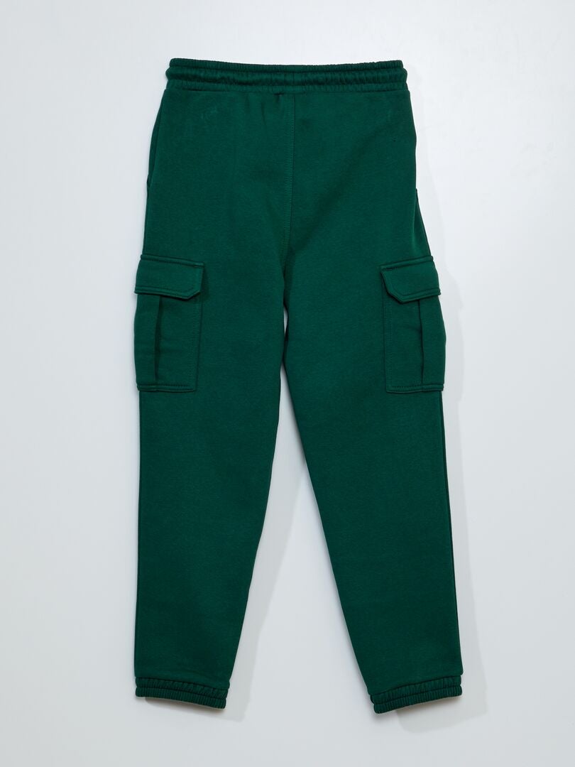 Gevlekte fleece joggingbroek - GROEN
