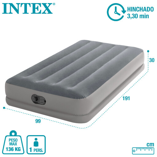  Matelas gonflable simple Intex Dura Beam Prestige