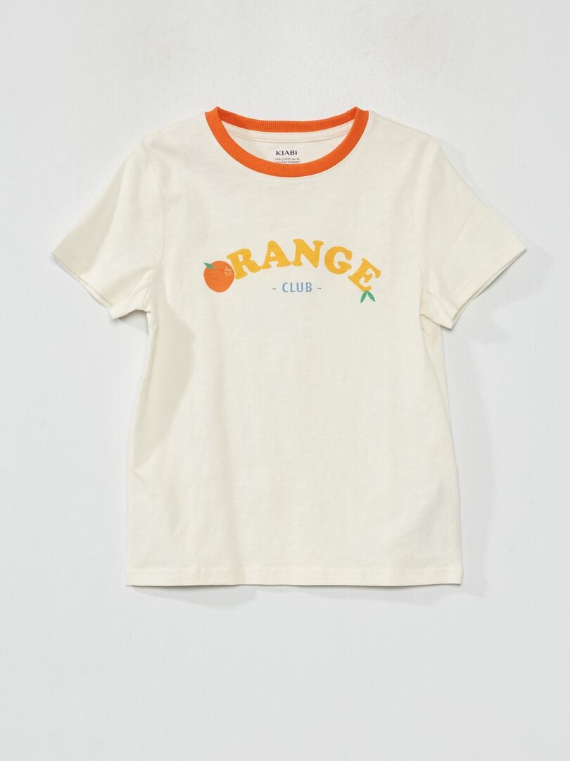 Camiseta de manga curta com estampa - BRANCA