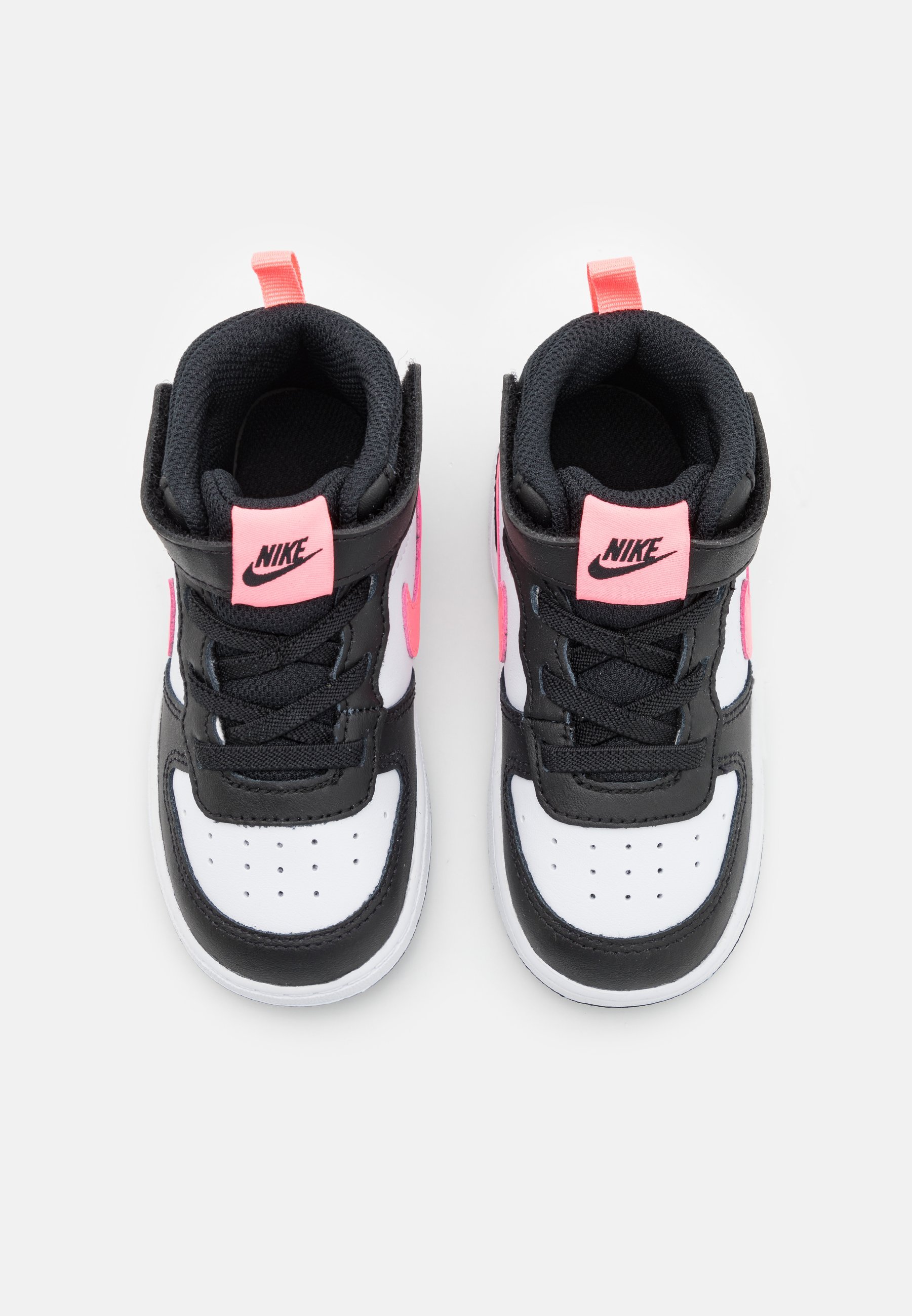 Nike Sportswear COURT BOROUGH MID 2 - Baskets montantes - Noir/Sunset Pulse/Blanc