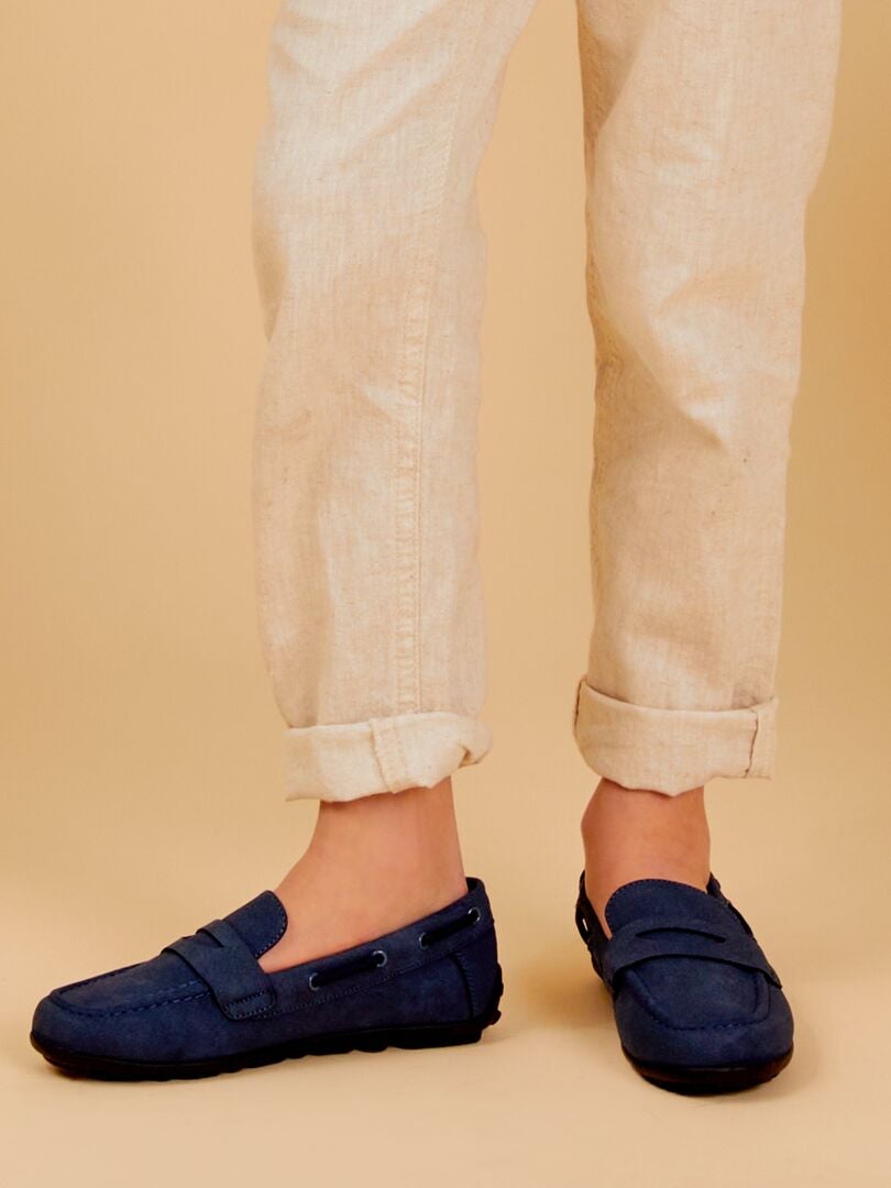 Mocassins de camurça sintética - AZUL