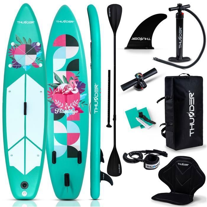 Tavola da paddle THUNDER® FLAMI 320 cm | Gonfiabile | Antiscivolo | Zaino | Accessori completi | Kit di riparazione