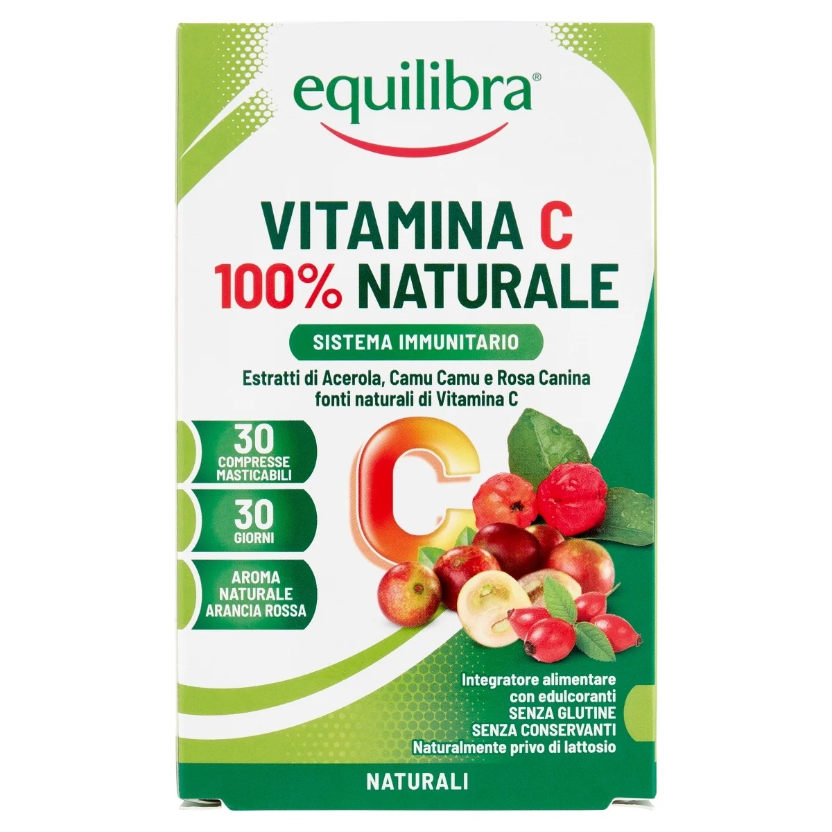 EQUILIBRA Equilibra Βιταμίνη C 30 δισκία 100% φυσική