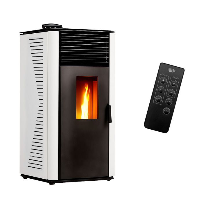 Sannover Anita 12 kW Pelletkaminofen, Weiß