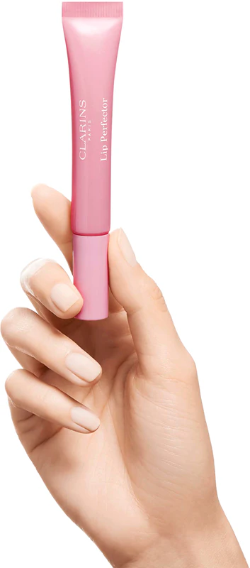 Gloss labial Clarins Lip Perfector Glow com brilho para lábios e bochechas