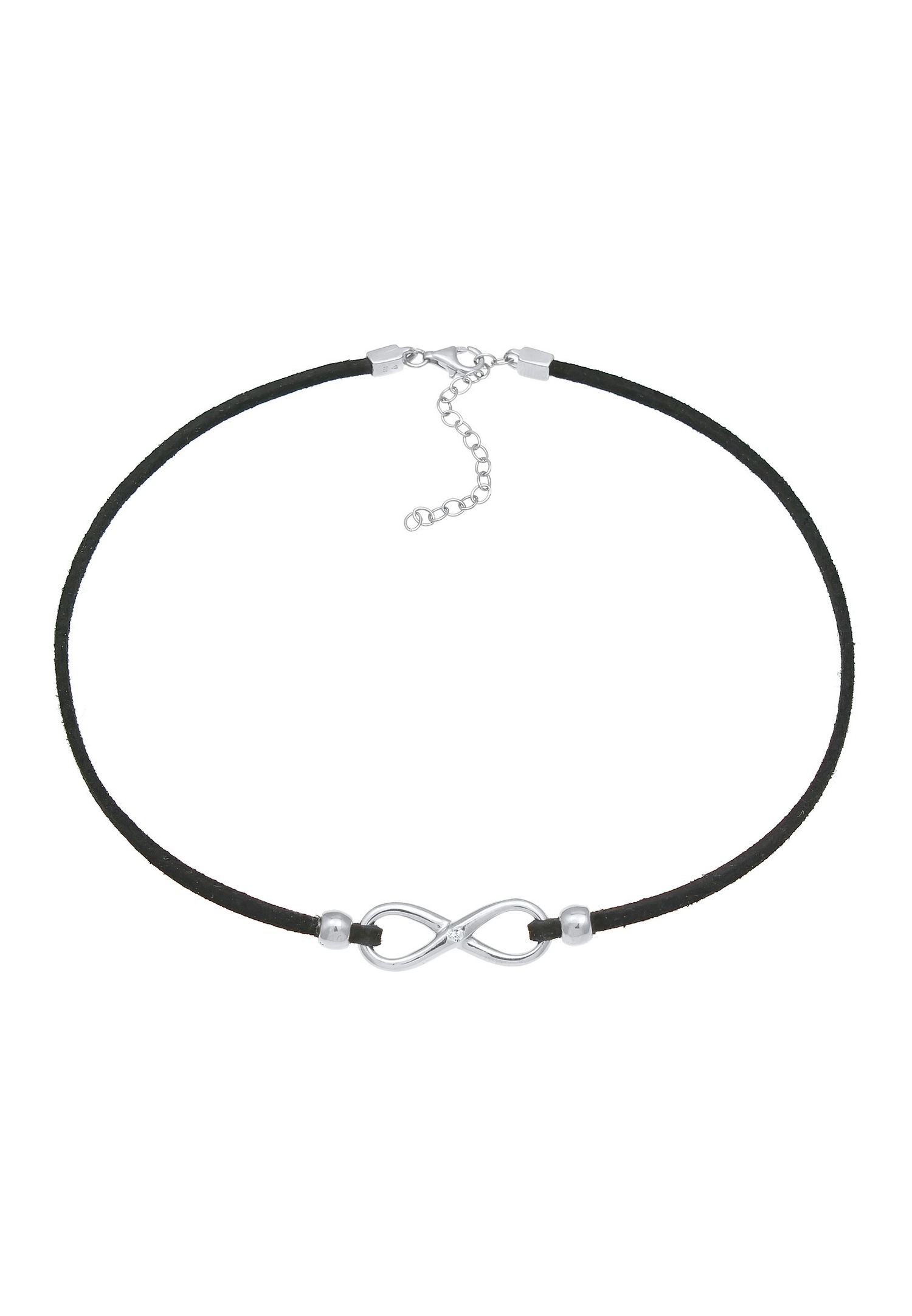 Elli Cuir synthétique avec zircone en argent sterling 925, symbole de l'infini
