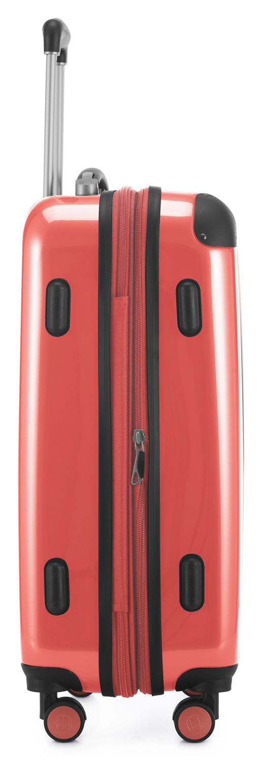 Alex - håndbagage i hård skal, sort blank, TSA, 55 cm, 42 liter