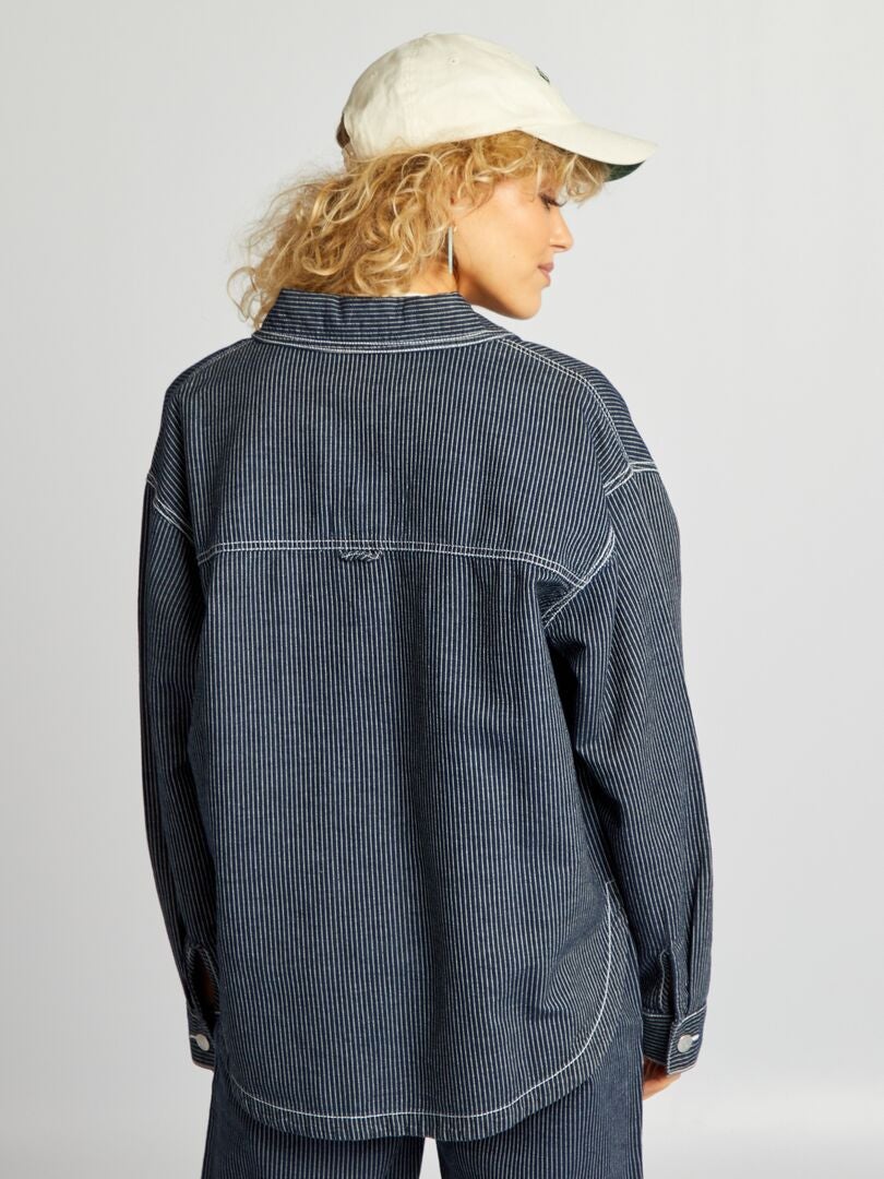 'JDY' gestreept overhemd - BLAUW
