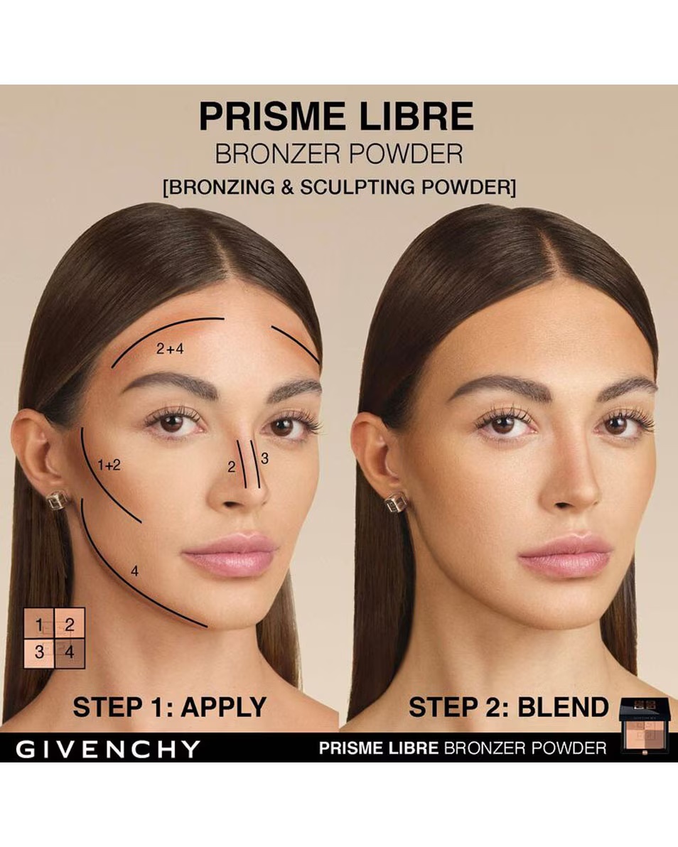 GIVENCHY COSMETICS PRISME LIBRE 4ΧΡΩΜΗ ΜΠΡΟΝΖΕΡ & ΓΛΥΠΤΙΚΗ ΠΟΥΔΡΑ