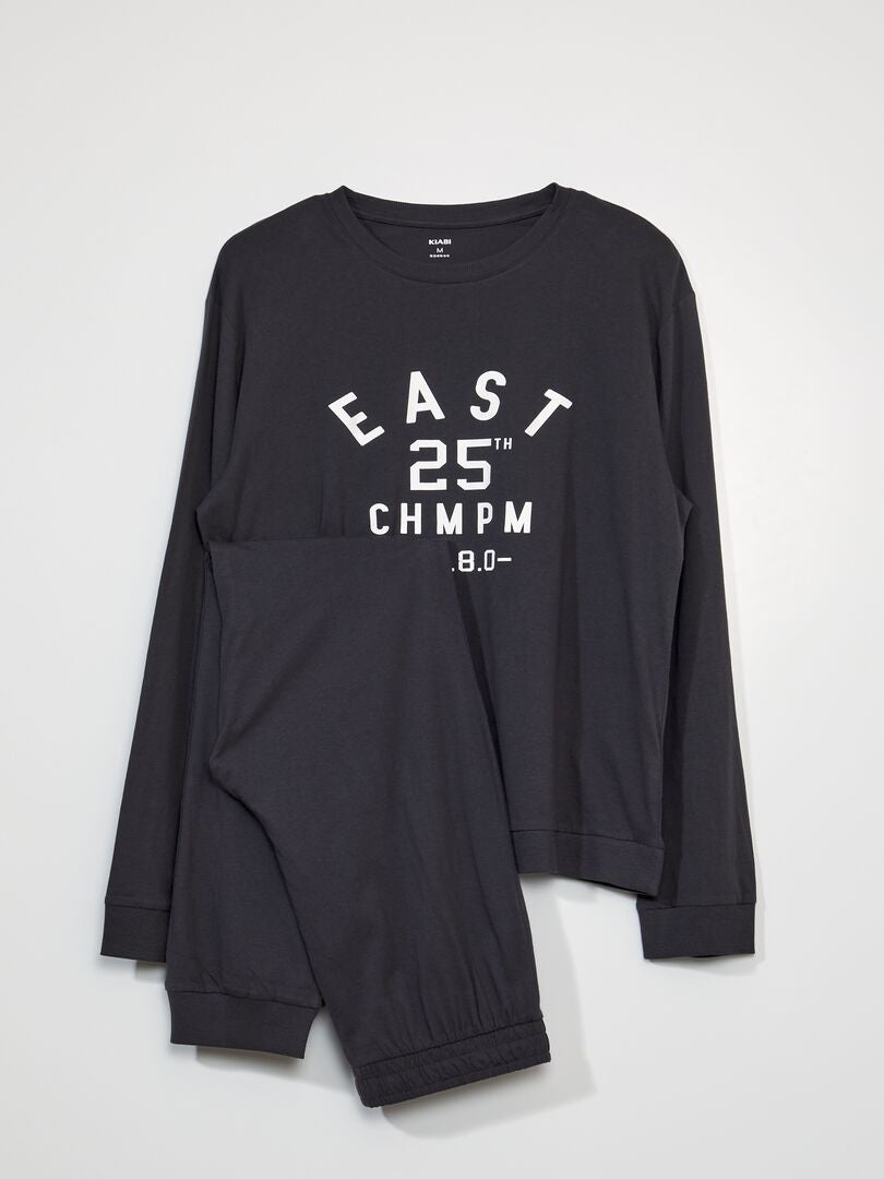 2-delige jersey pyjamaset - grijs