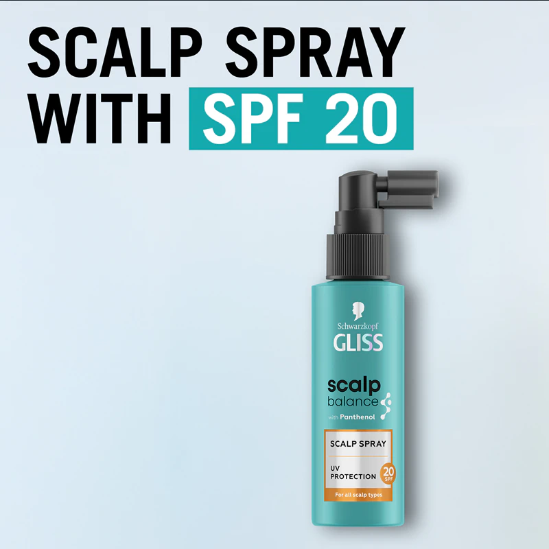 Spray de proteção solar para o couro cabeludo Schwarzkopf Gliss Scalp Balance