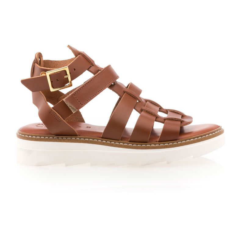 Sandalias marrones para mujer / Zapatos de punta abierta