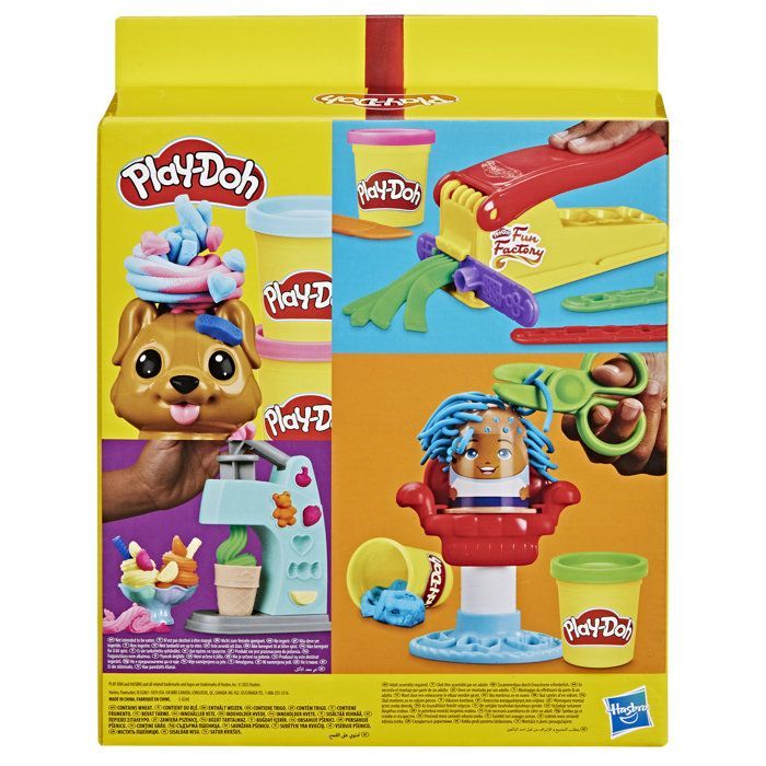 Playdoh 4 mini coffrets classiques, Coffret coiffeur, vétérinaire, glaces et Fun factory, loisirs créatifs, Classique, dès 3 ans