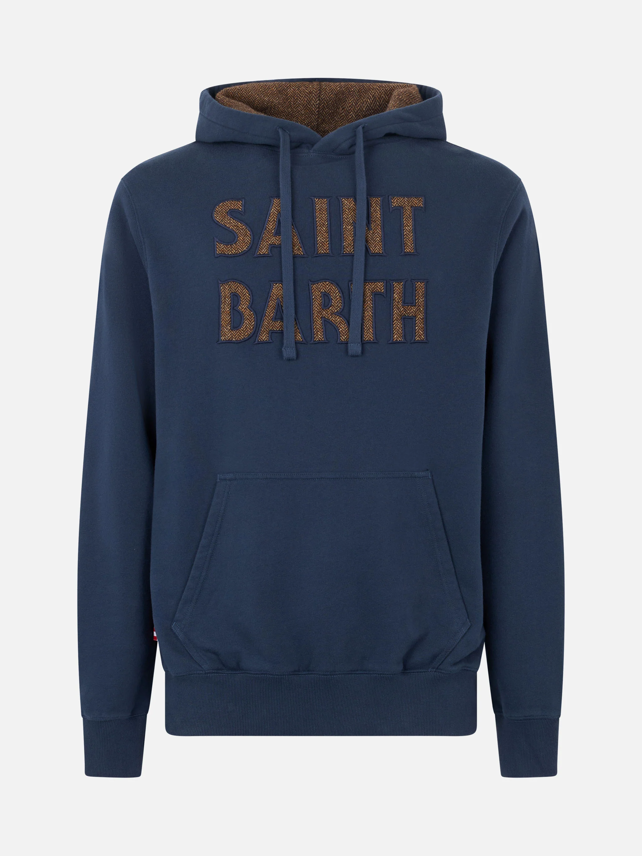 Blauwe herentrui met Saint Barth-patch