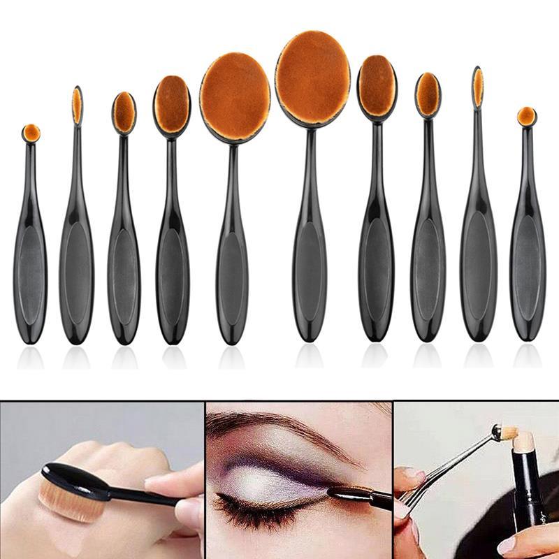 Ensemble de 5 pinceaux de maquillage : pinceaux blush et fards à paupières, pinceau fond de teint doux et portable, outils de maquillage et cosmétiques.