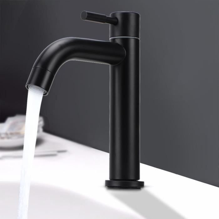 Grifo de baño G1 - Rosca macho de 2 pulgadas, acero inoxidable negro U-DUO