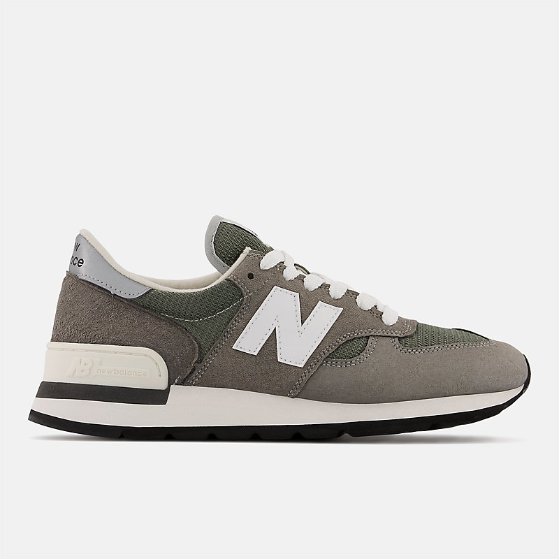 Gemaakt in de VS: 990v1 Core herenschoenen – Grijs met wit
