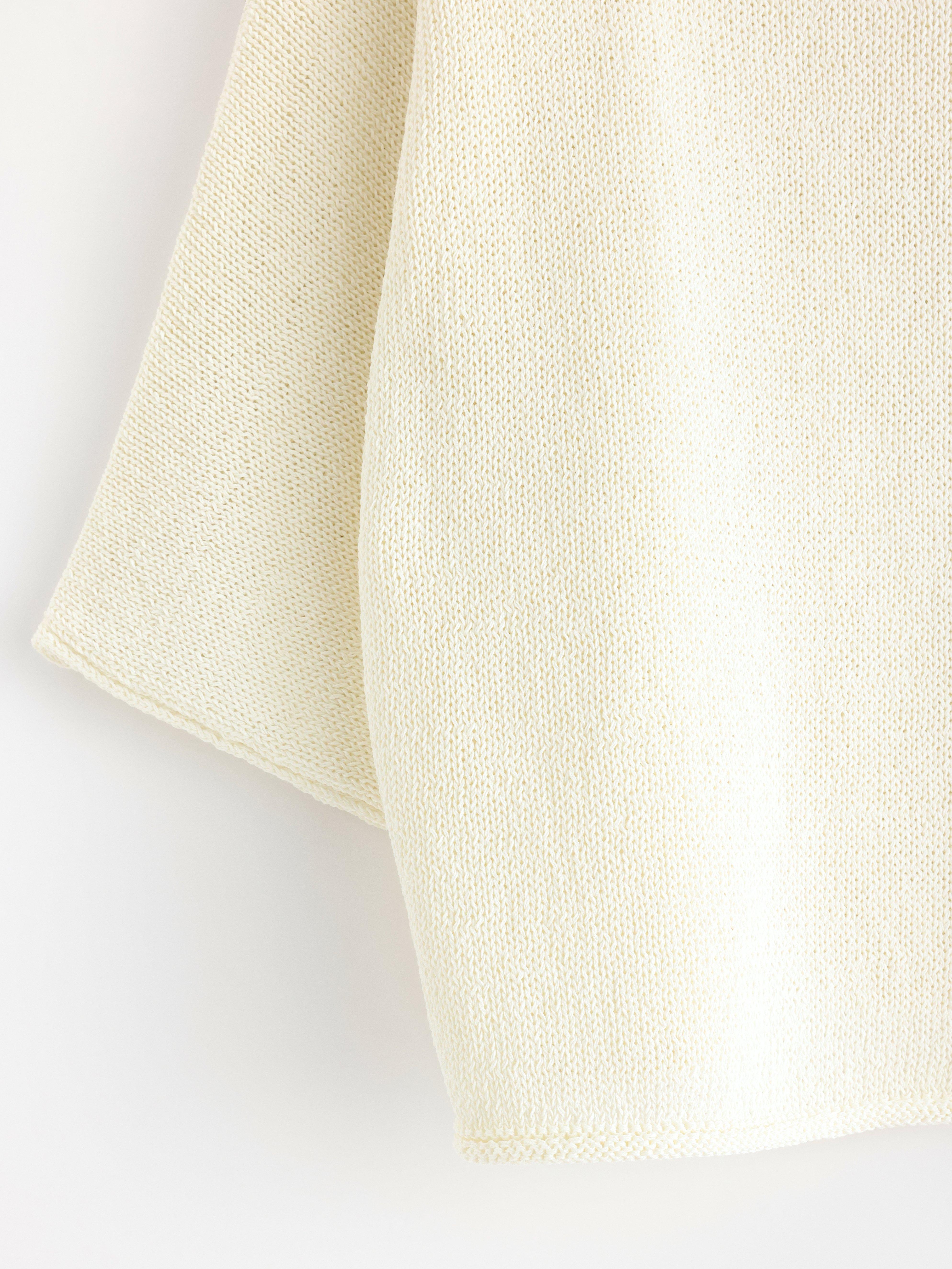 Jersey de punto blanco roto