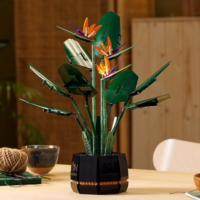 LEGO® Icons 10289 L’Oiseau de Paradis, Fleurs Décoratives, Maquette Botanical Collection, Construction Plantes, pour Adultes