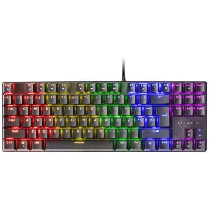 Mechanical Gaming Keyboard - MARS GAMING - MK80 RGB - Blue Switches - AZERTY - Wired