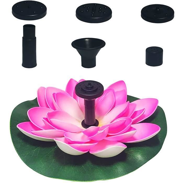 Fuente solar - Loto - Flotante - Silicio monocristalino - Para jardín y estanque