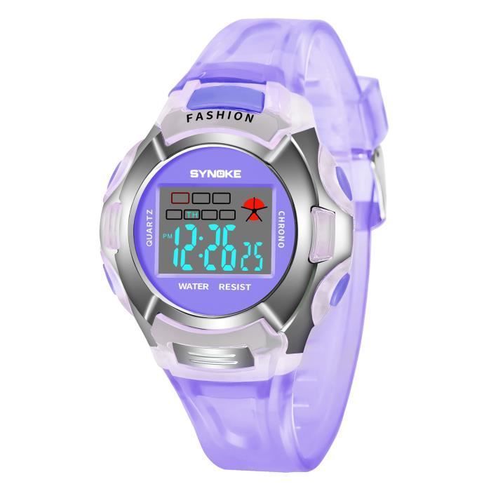 Orologio da bambina SHARPHY, impermeabile, con LED luminosi, in silicone e formato digitale, ideale come regalo per bambine.