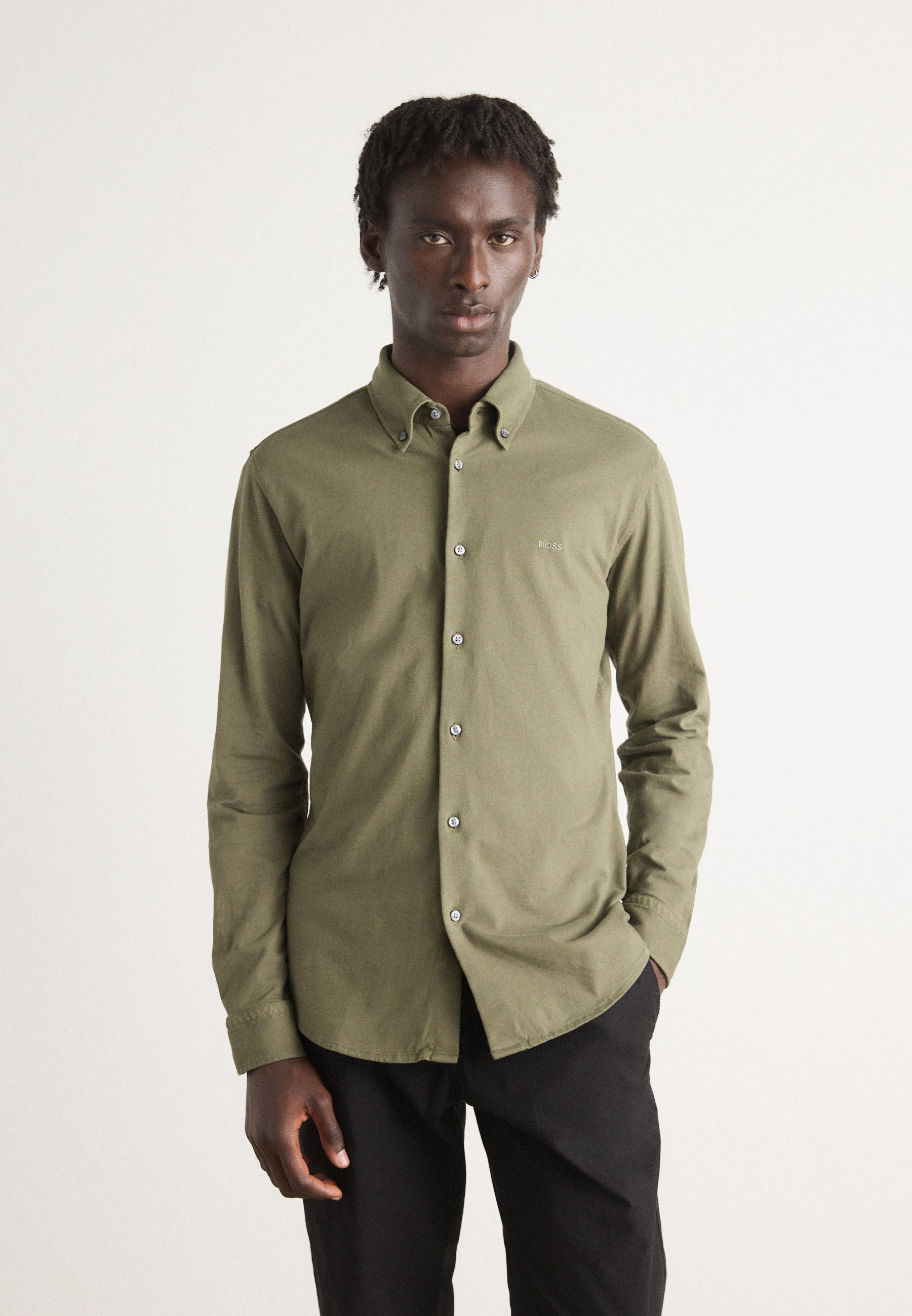 BOSS Shirt - open groen