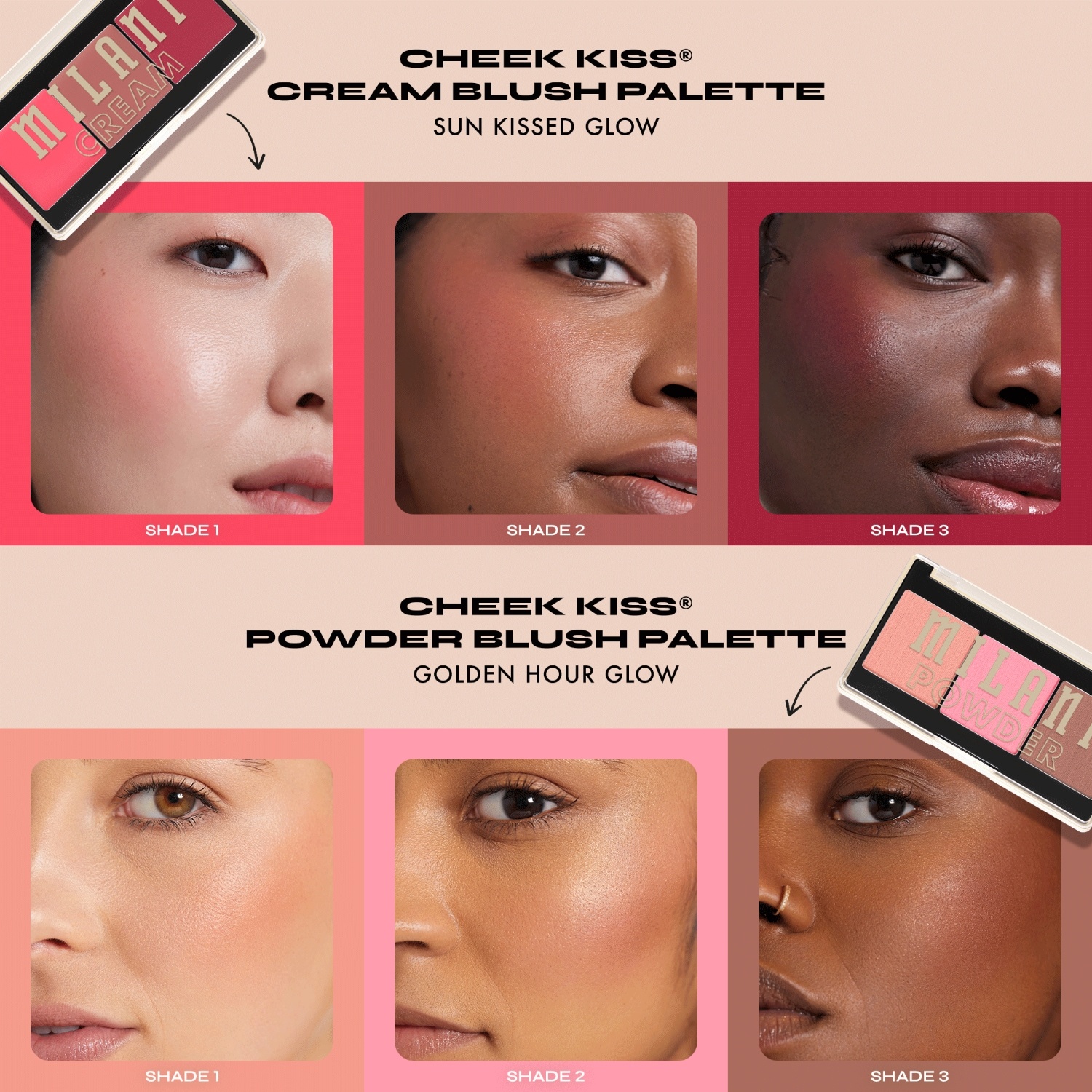 Milani paleta rumenila za obraze u prahu - 7,5 g
