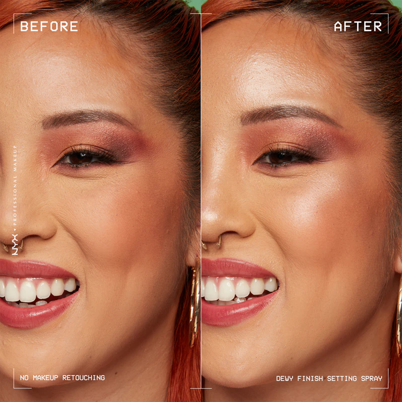 Spray fixador de maquiagem NYX Professional Makeup com acabamento luminoso