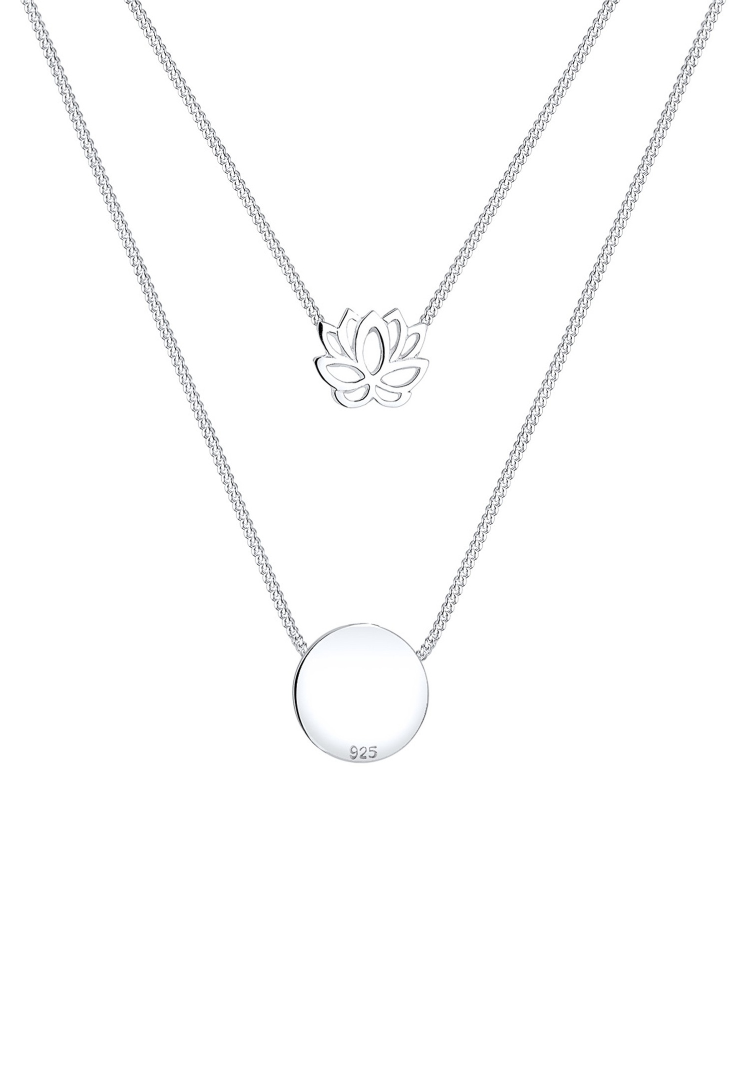 Elli Femme Fleur de Lotus Mantra en Argent Sterling (925/1000)