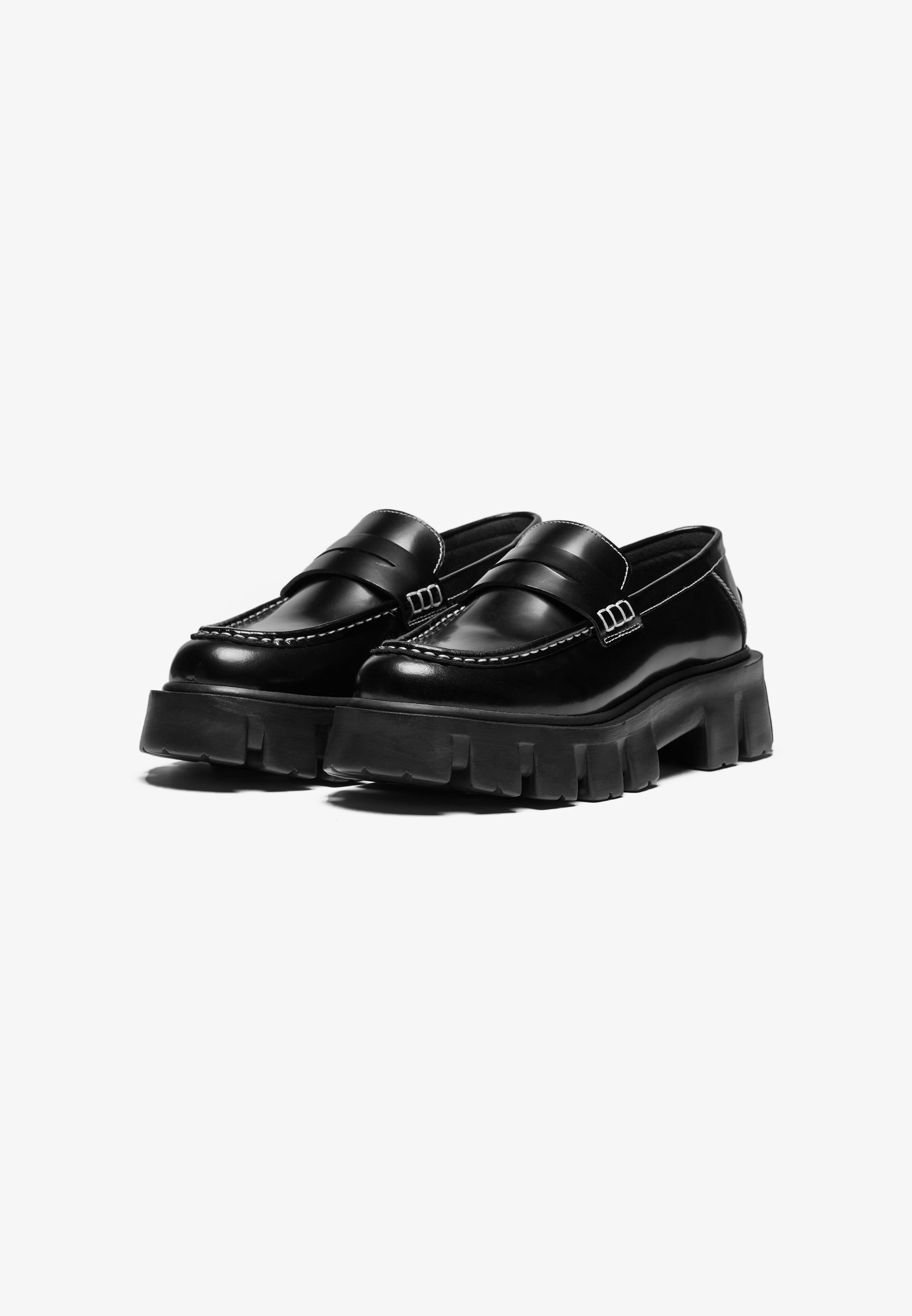 YOURTURN LEATHER UNISEX - Instappers - zwart