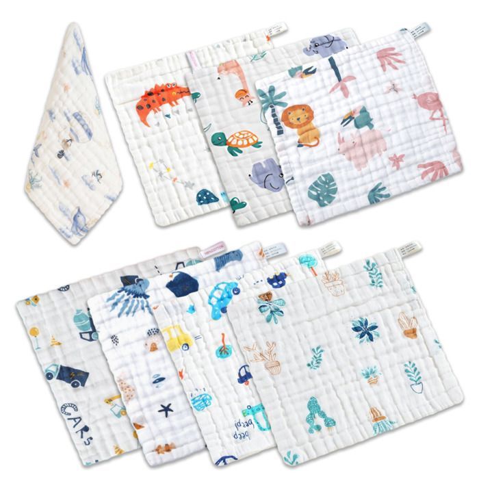 Toallitas húmedas de muselina Baby Essentials, paquete de 8 unidades, suaves y cómodas, para bebés recién nacidos, unisex.
