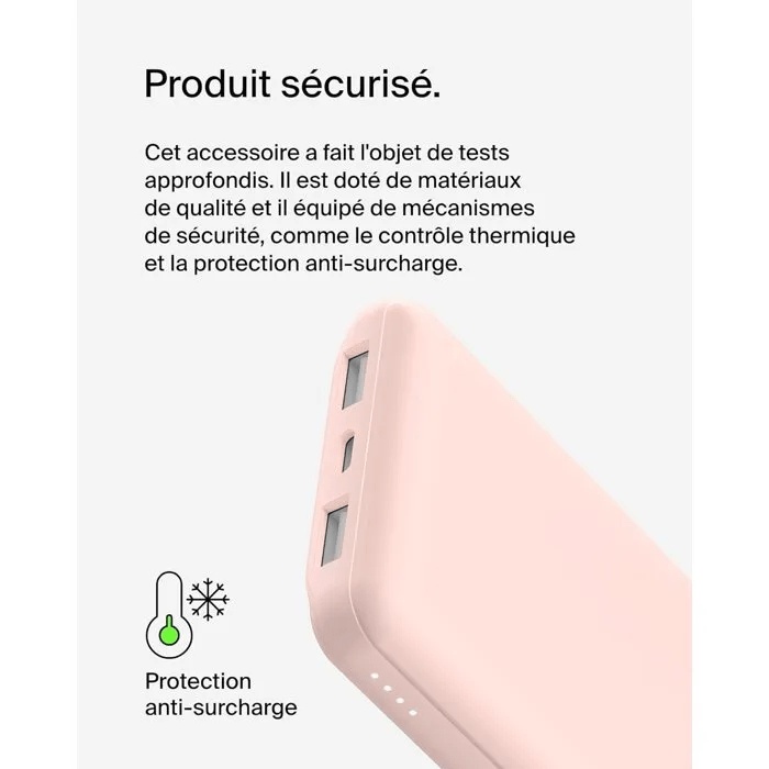 Bateria externa - BELKIN - 10.000 mAh - Rosa