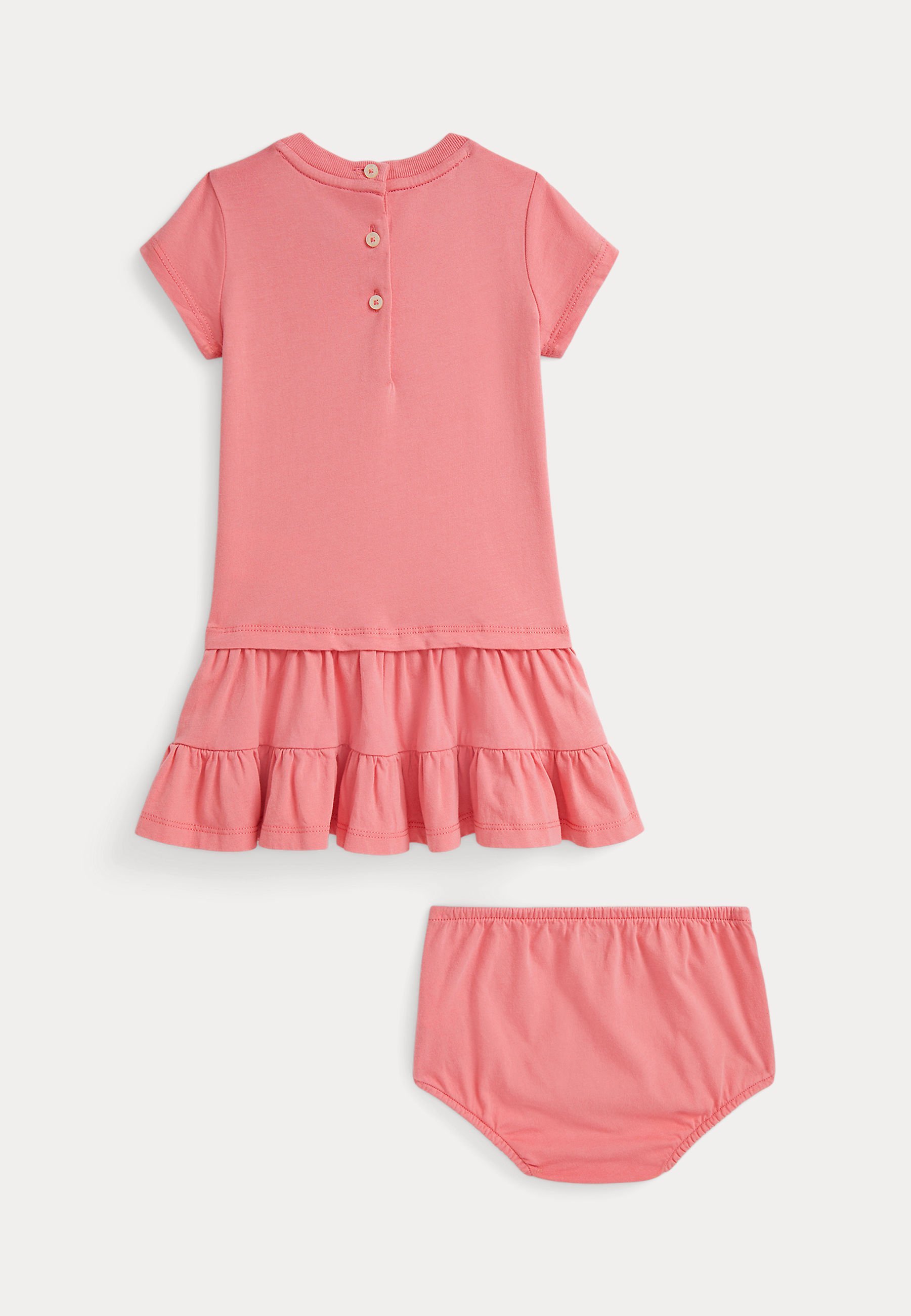 Polo Ralph Lauren Polo Bär Stufenkleid aus Baumwolljersey - Jerseykleid - verwaschene Pfingstrose