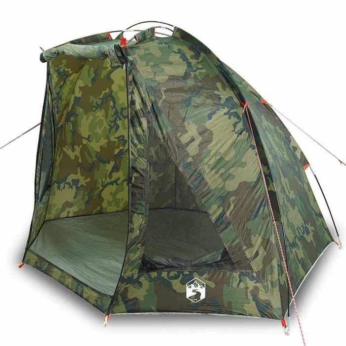 Tienda de pesca impermeable con estampado de camuflaje vidaXL 4009481