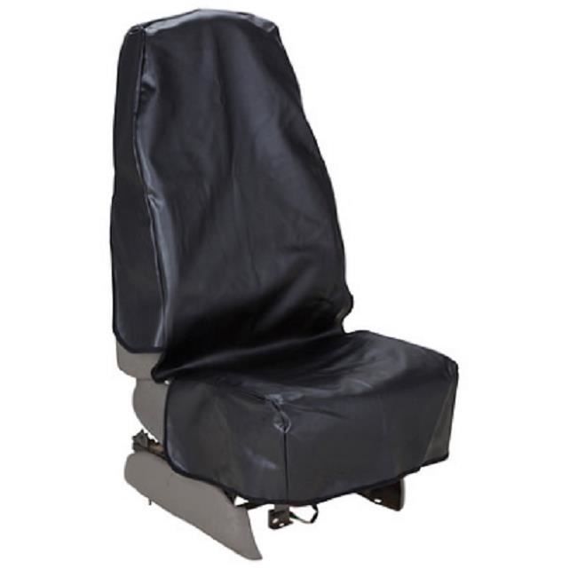 Funda de asiento - Universal - Impermeable - Piel sintética - Negra - Coche