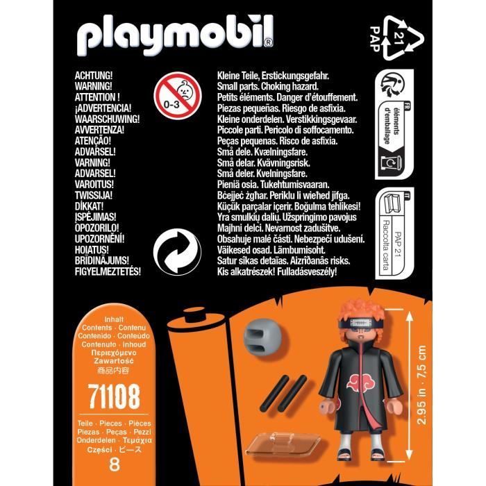 PLAYMOBIL 71108 Pain, Naruto Shippuden, Ninja Manga-personage met accessoires