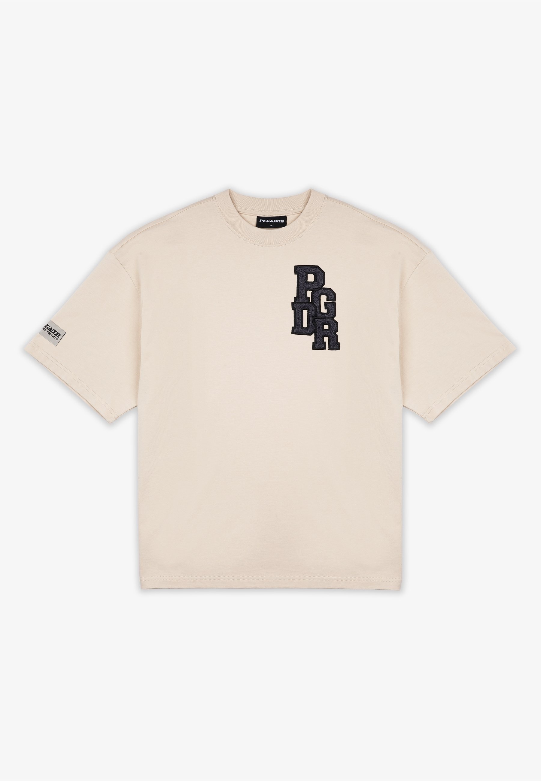 T-shirt met Pegador-print - zand