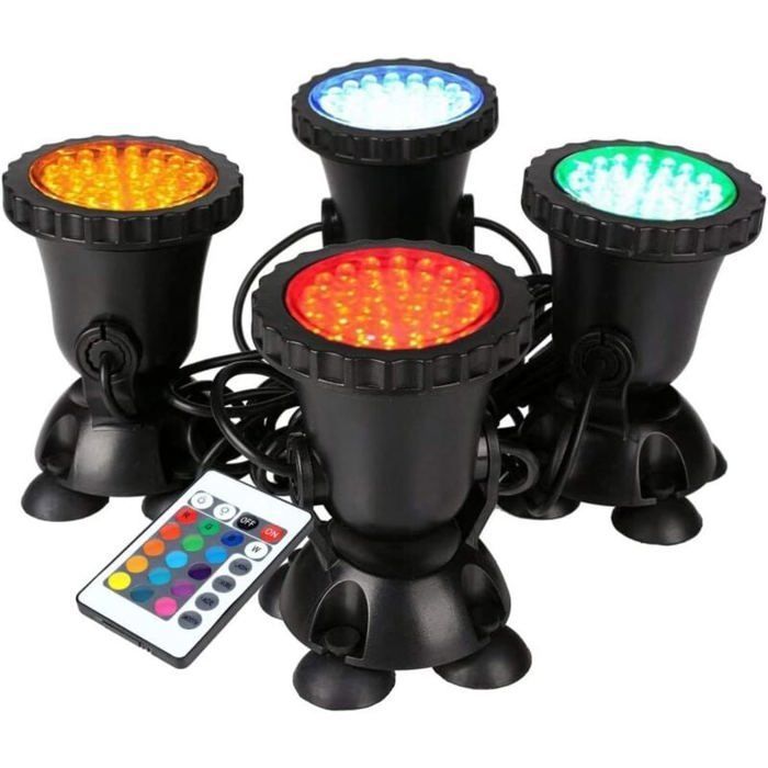 Focos LED sumergibles RGB, resistentes al agua IP68, para jardín, piscina y exteriores, iluminación ajustable, PZCC