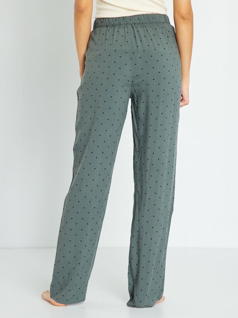 Pantalones de pijama suaves - VERDES