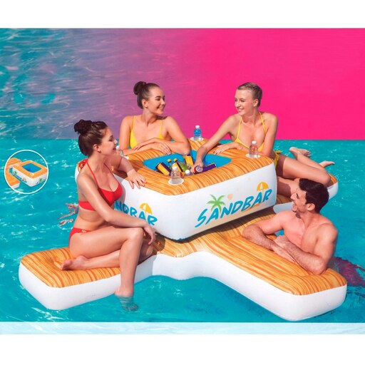  Riesige extra große PVC-Bar-Schwimmhilfe 246x246 cm