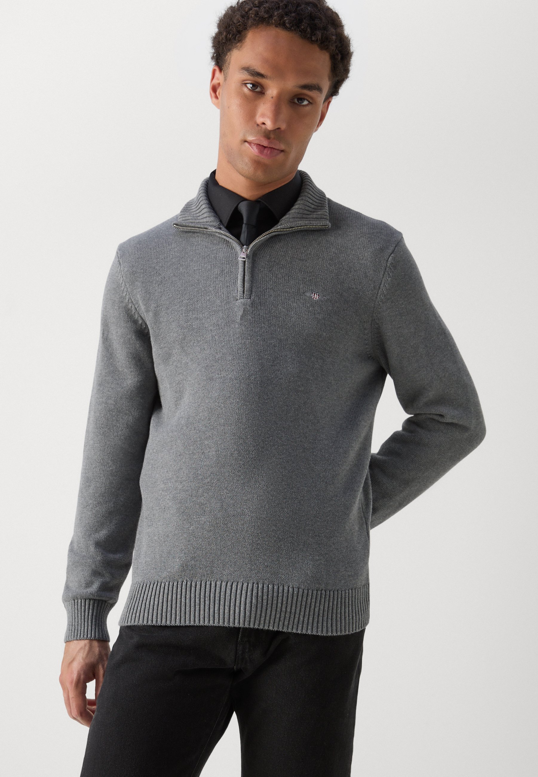 GANT CASUAL HALF - Svetr - black