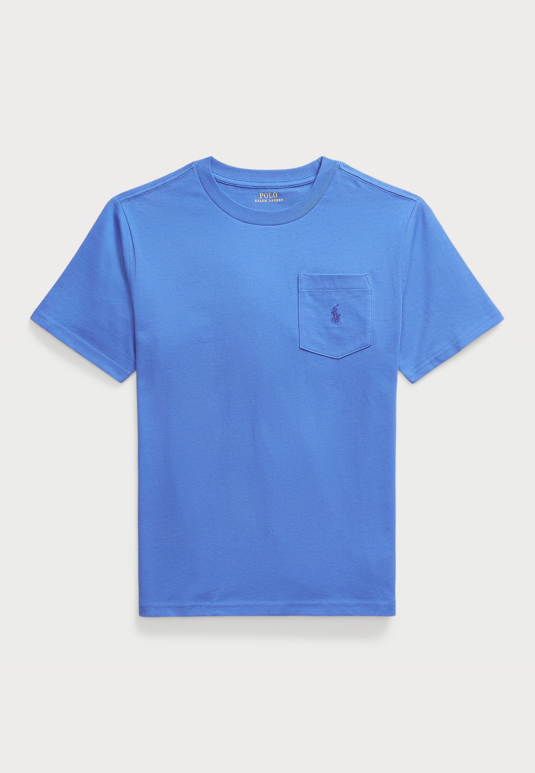 Polo Ralph Lauren T-shirt basique en jersey de coton avec poche - Bleu Maidstone