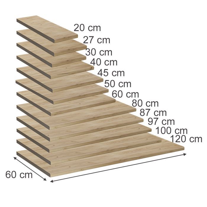 Plan de travail cuisine R-Line 120cm Chêne de force doré Chêne de force doré Vicco 42070
