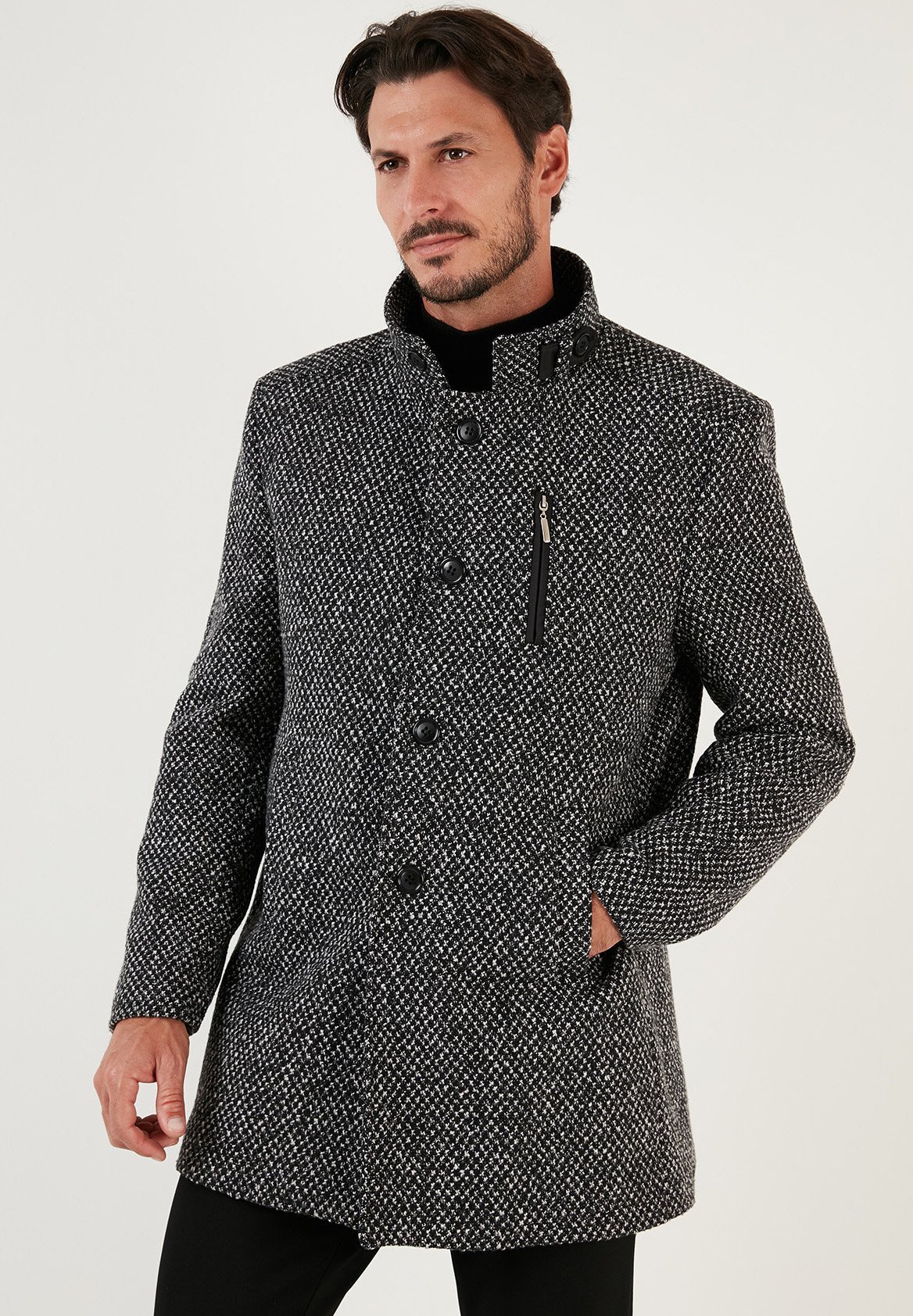 Cappotto invernale Buratti - nero screziato