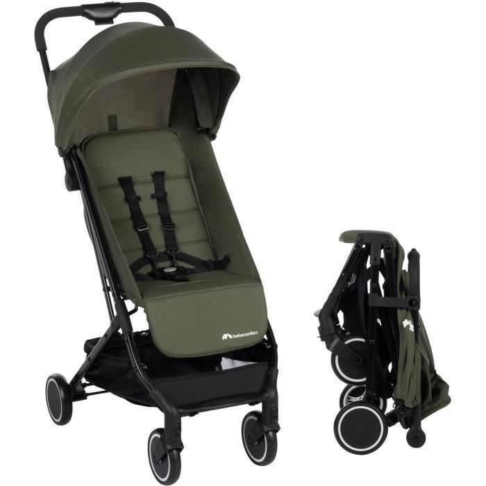 BEBECONFORT SOKO Ultra-compact, lightweight stroller, from birth up to 15 kg (approximately 3-4 years), Mineral green